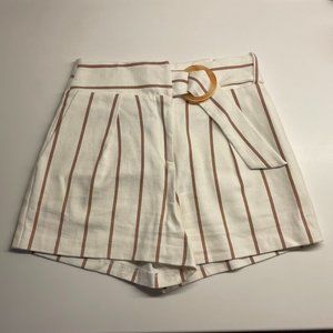 Topshop High Rise Belted Shorts Size 4